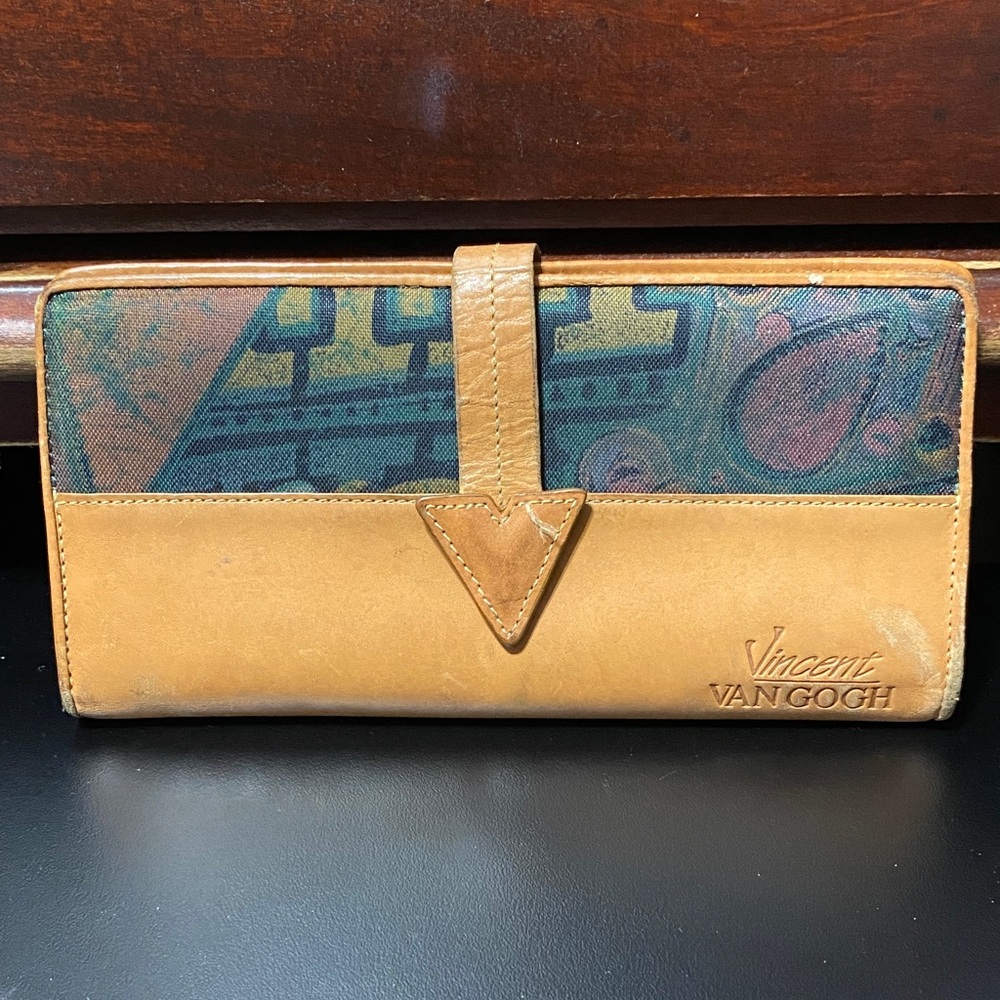 Vintage Vincent Van Gogh Tan and Multicolor Wallet